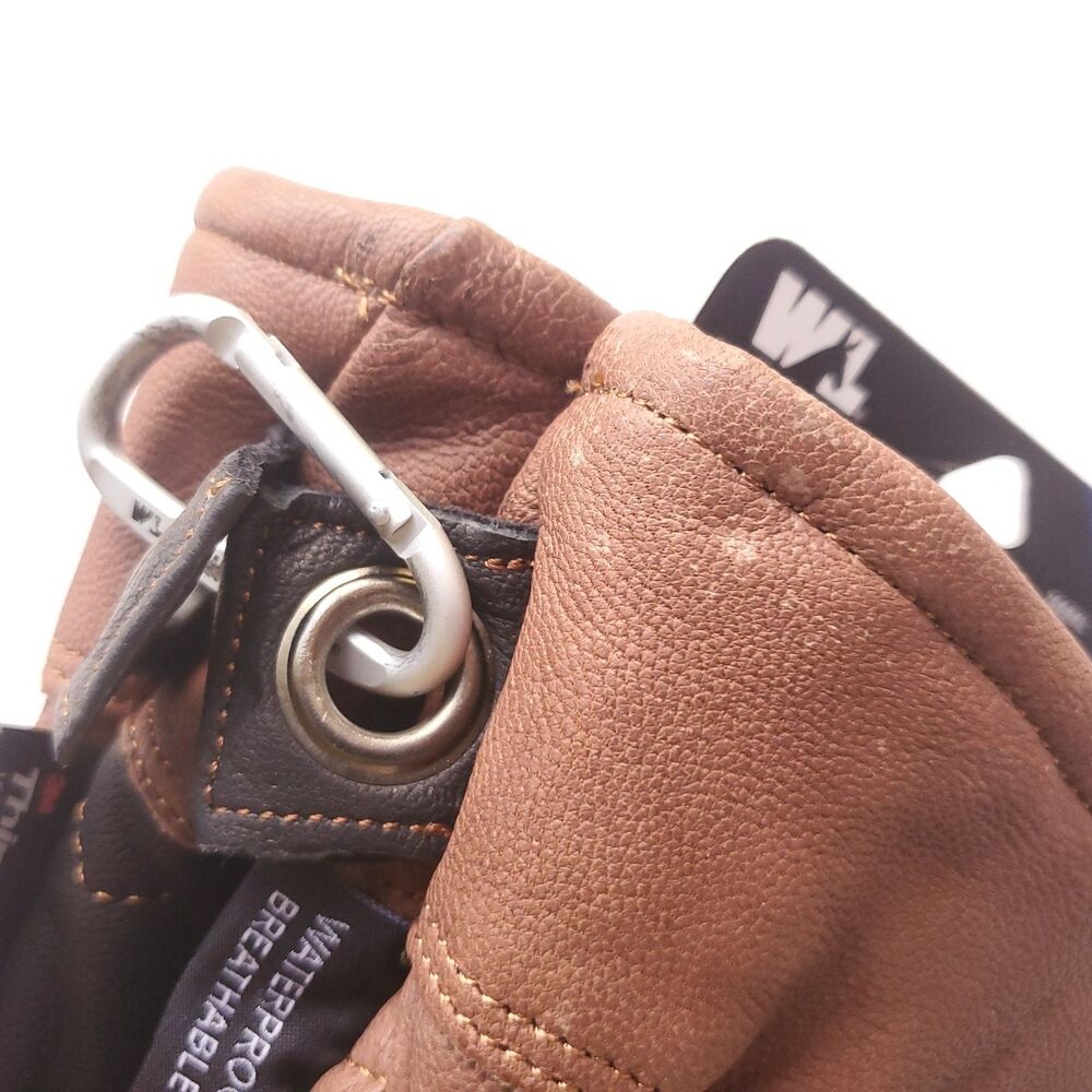 Wells Lamont Hydrahyde Full Finger Glove Mittens XL (Fit smaller) Leather Brown - Picture 11 of 12